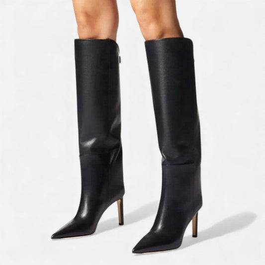 Elma - Women's Pointed-Toe Knee-High Boots