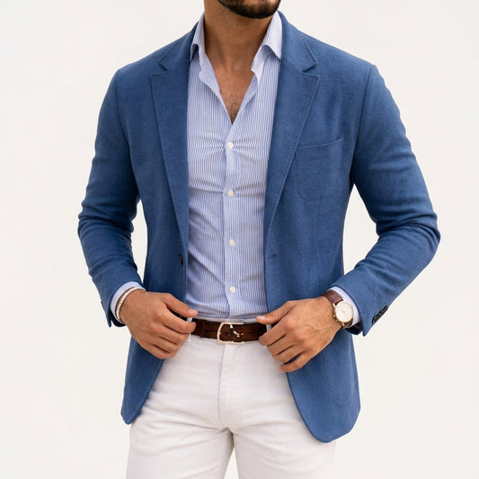 Harmon - Men's Notch-Lapel Knit Blazer