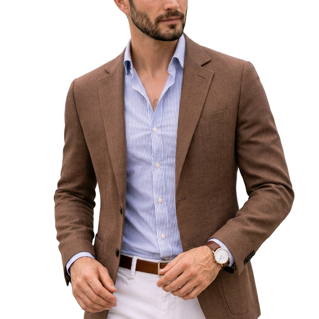 Harmon - Men's Notch-Lapel Knit Blazer