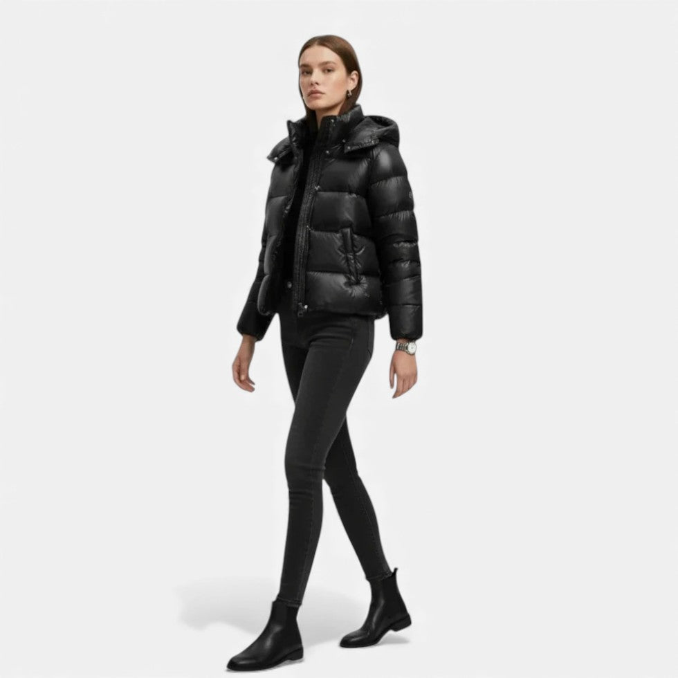 Joanne - Women's Quilted Puffer Jacket with Hood
