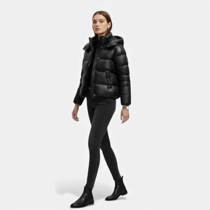 Joanne - Women's Quilted Puffer Jacket with Hood