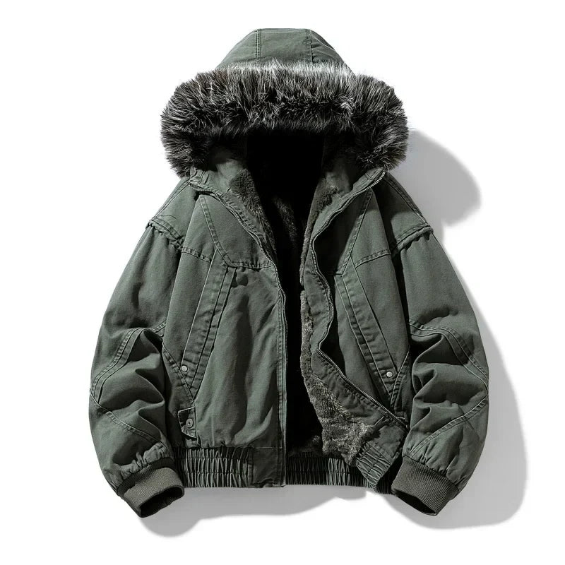 Kasper - Men's Fleece-Lined Puffer Cargo Jacket