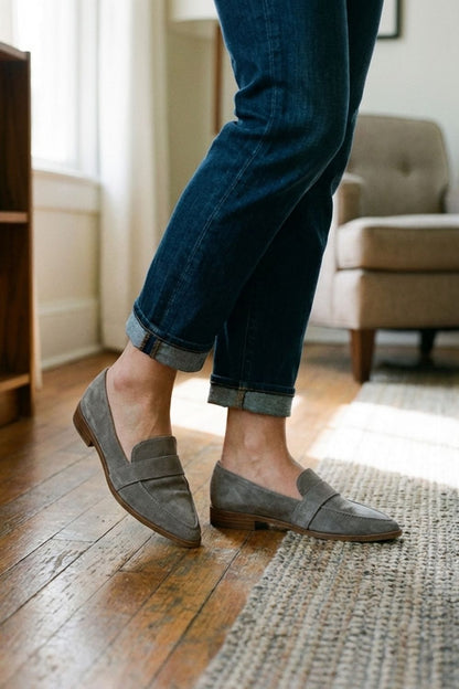 Regine - Women's Pointed-Toe Suede Loafers