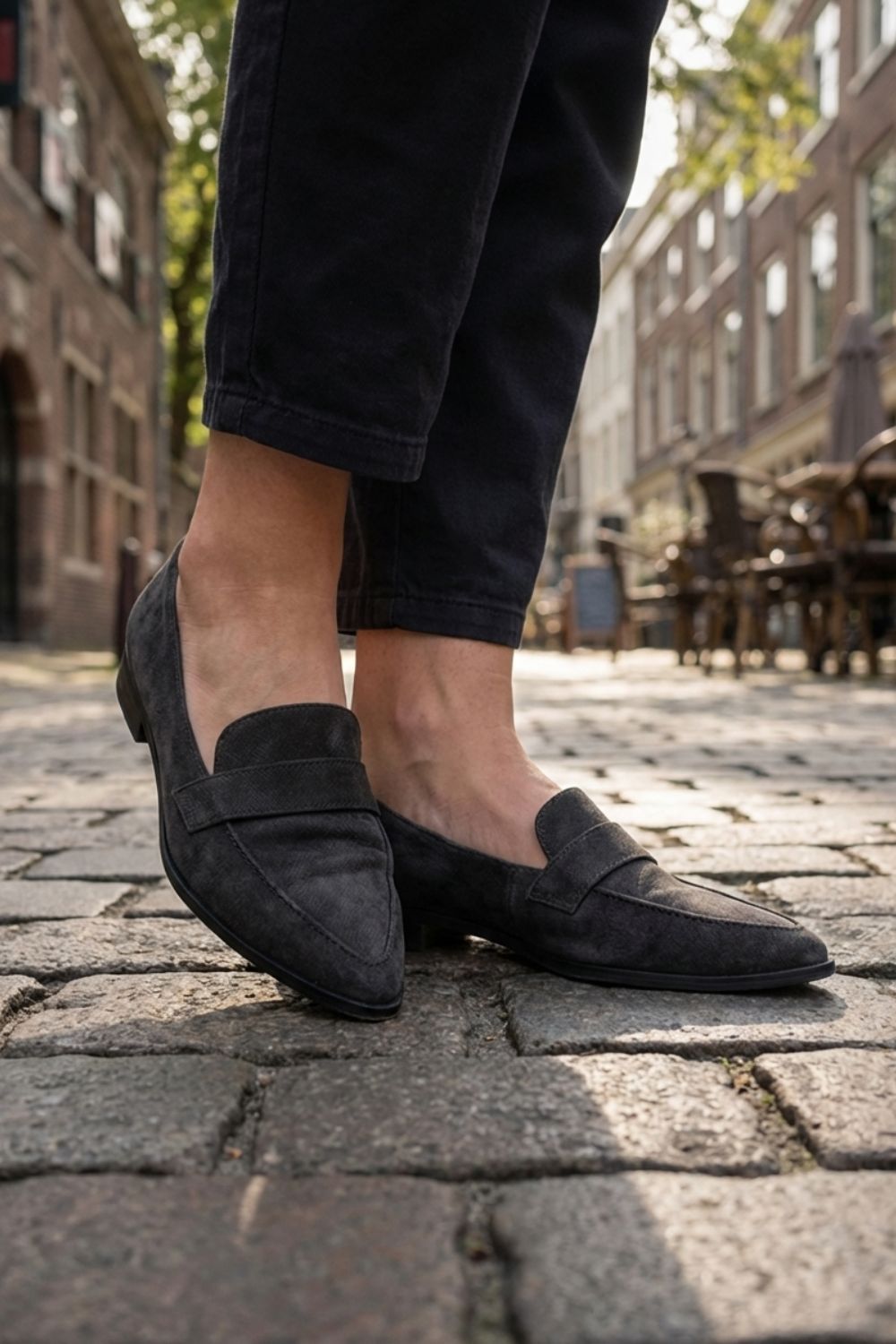 Regine - Women's Pointed-Toe Suede Loafers