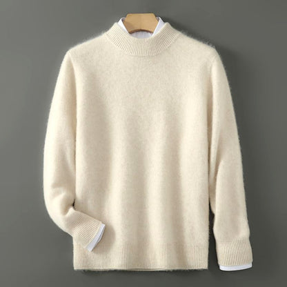 Trevor - Men's Mock Neck Pullover Sweater with Ribbed Cuffs