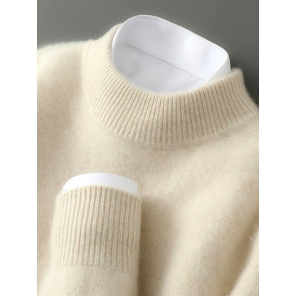 Trevor - Men's Mock Neck Pullover Sweater with Ribbed Cuffs