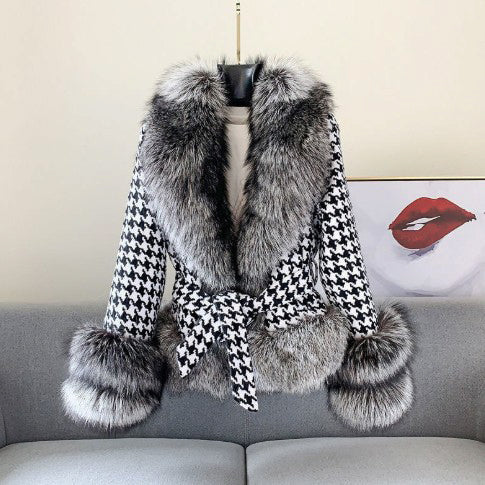 Emie Daly Silver Fur Coat