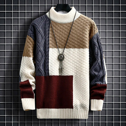 Snug Stitch Patchwork Sweater