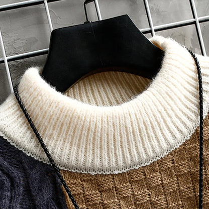 Snug Stitch Patchwork Sweater