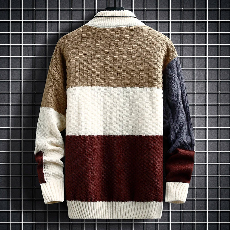 Snug Stitch Patchwork Sweater